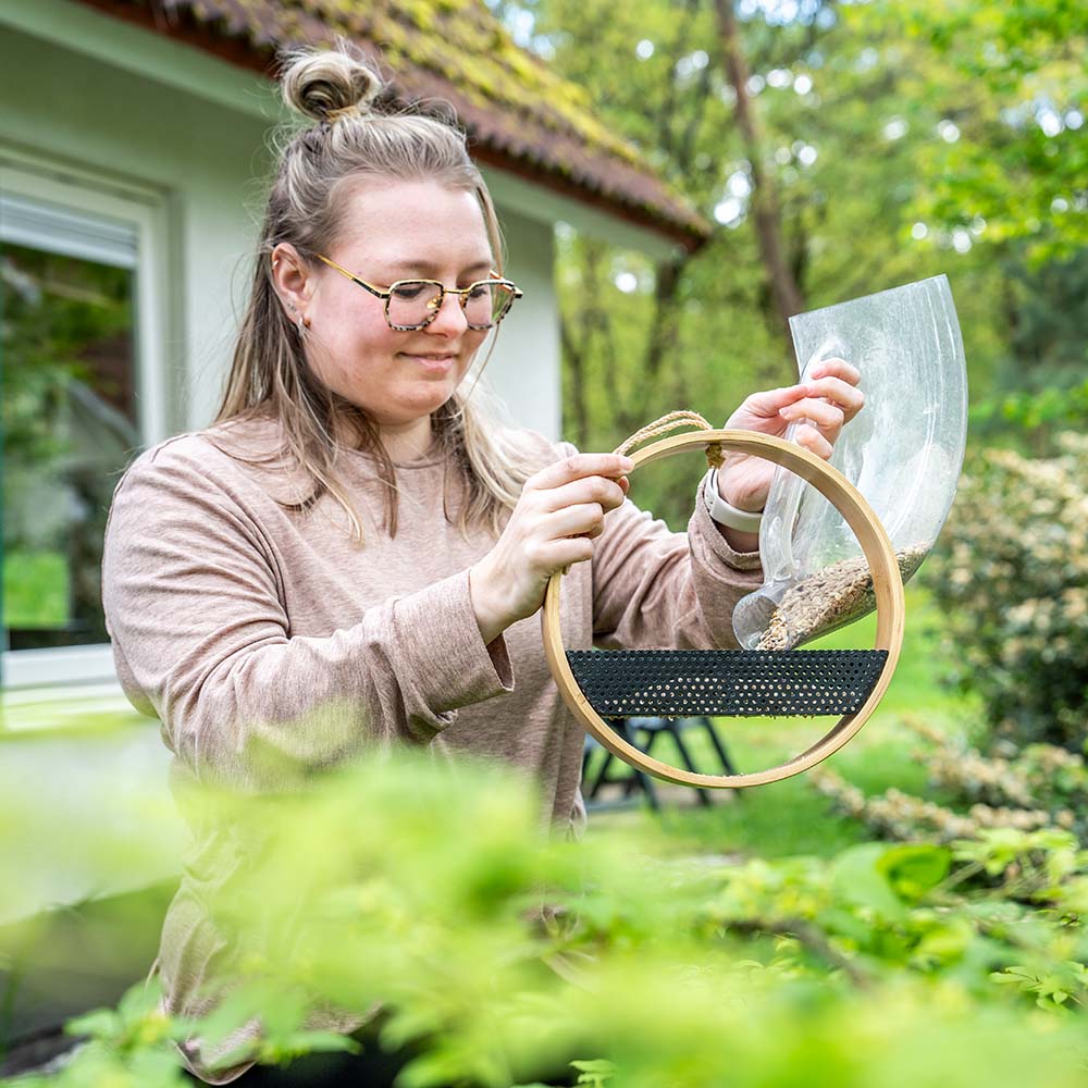 Saaten-Futterhaus „Osaka“ aus Bambus | CJ Wildlife